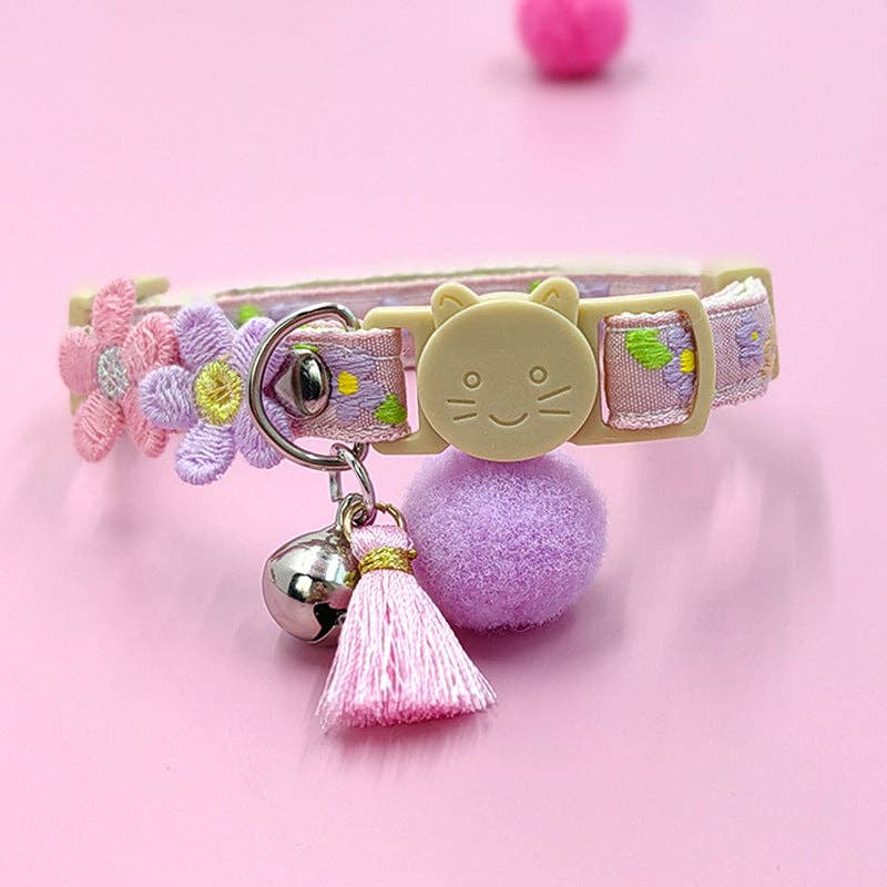 Mokka - Adjustable Cat Collar Flower Design
